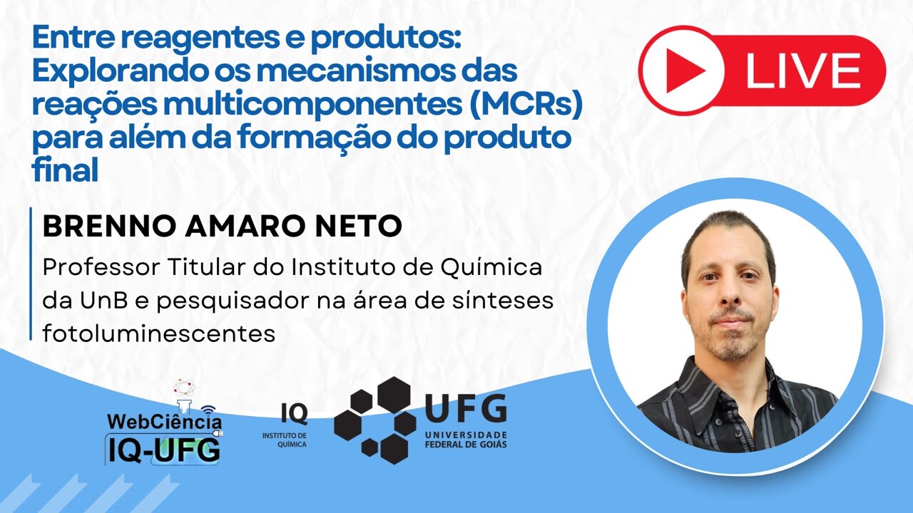 Imagem da publicação: Webnário sobre Reações Multicomponentes explora mecanismos além do produto final