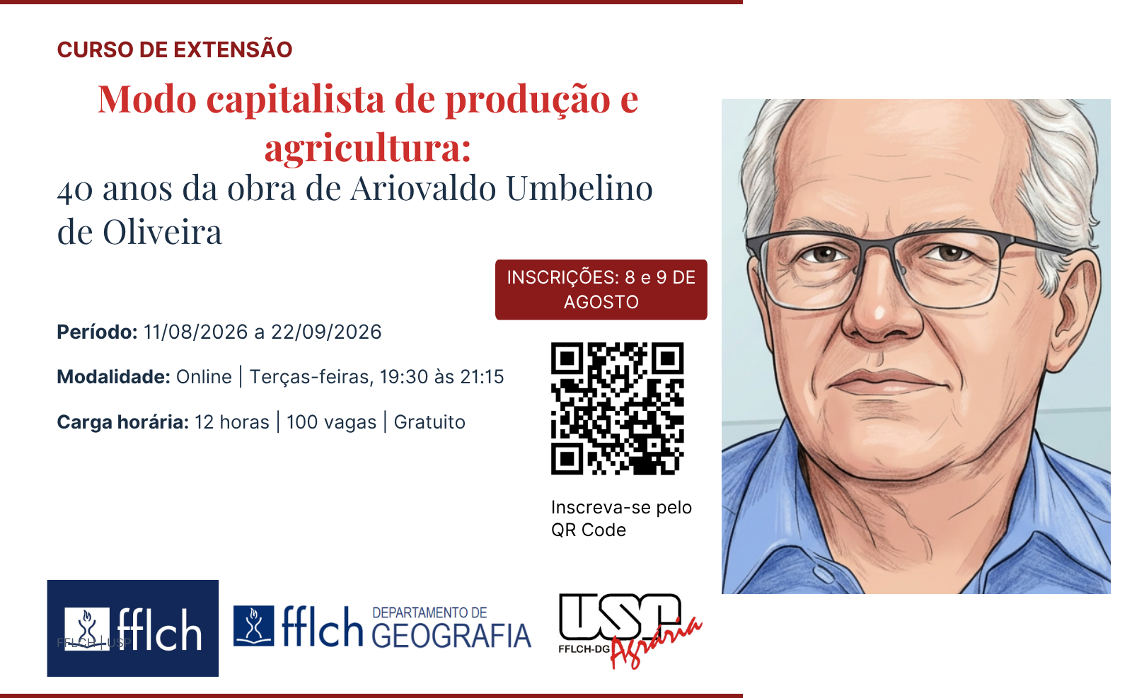Imagem da publicação: Curso de Extensão gratuito sobre a obra de Ariovaldo Umbelino de Oliveira