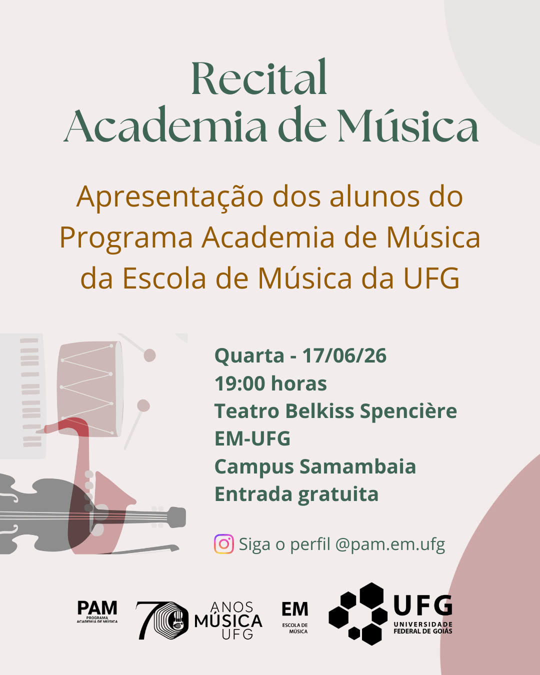 Imagem da publicação: 🎤 Recital dos alunos do programa Academia de Música (17/06, Teatro Belkiss)