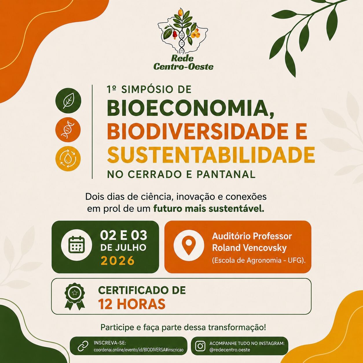 Imagem da publicação: 1º Simpósio de Bioeconomia, Biodiversidade e Sustentabilidade