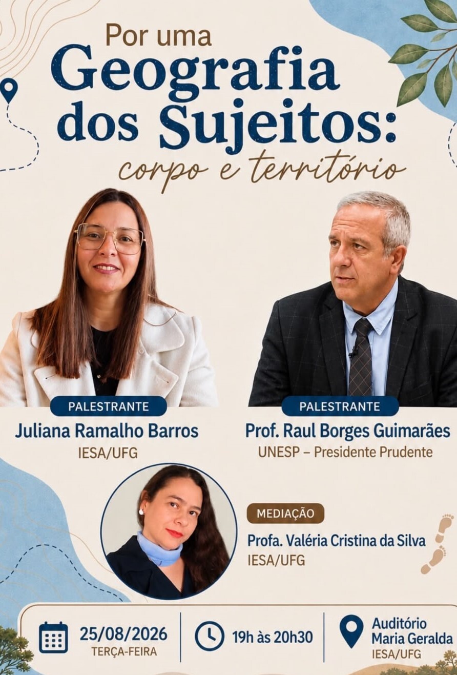 Imagem da publicação: Mesa-redonda “Por uma Geografia dos sujeitos: corpo e território”