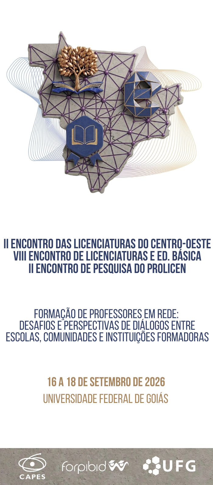 Imagem da publicação: II Encontro das Licenciaturas da Região Centro-Oeste (ENLIC-CO), VIII Encontro de Licenciaturas e Educação Básica (ELEB) e II Encontro de P…