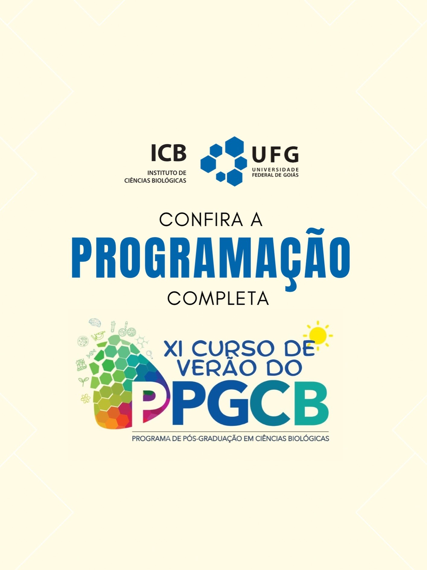 Imagem da publicação: XI Curso de Verão do PPGCB abre inscrições em breve