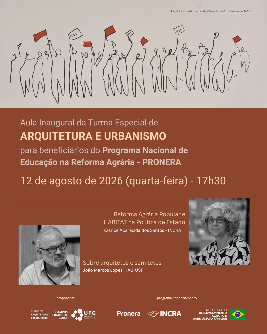 Imagem da publicação: 🎓 Aula Inaugural da Turma Especial PRONERA em Arquitetura e Urbanismo