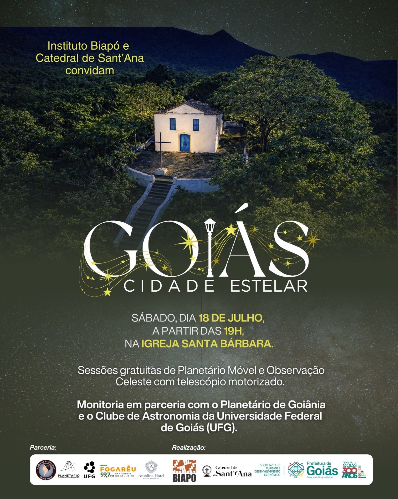 Imagem da publicação: Programação de férias no Planetário UFG: sessões de 13 a 31 de julho