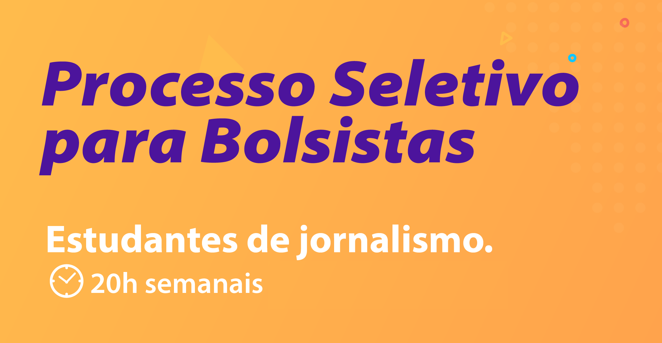 Imagem da publicação: Secom seleciona bolsista para Jornal UFG com bolsa de R$ 700