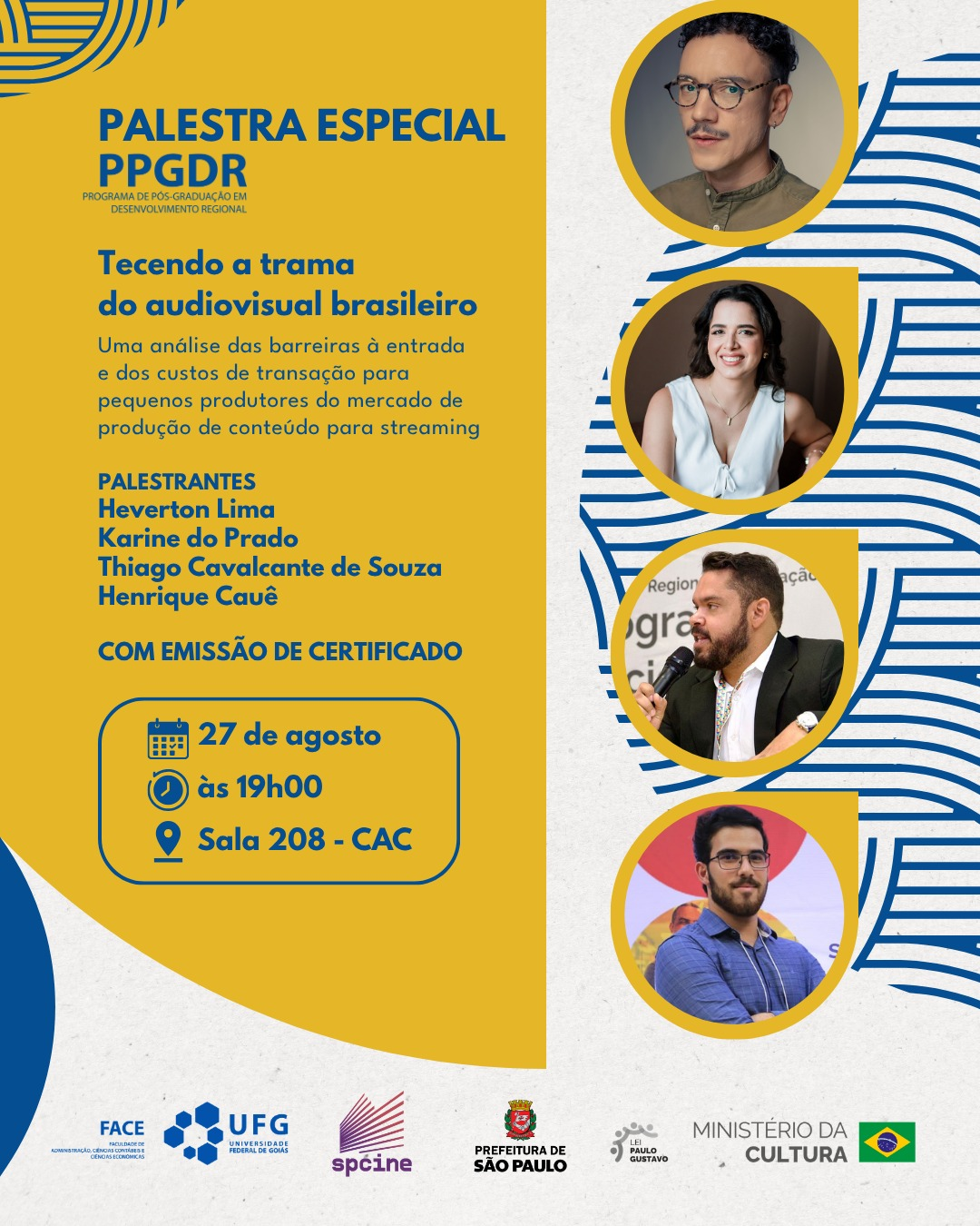 Imagem da publicação: Palestra: Tecendo a trama do audiovisual brasileiro