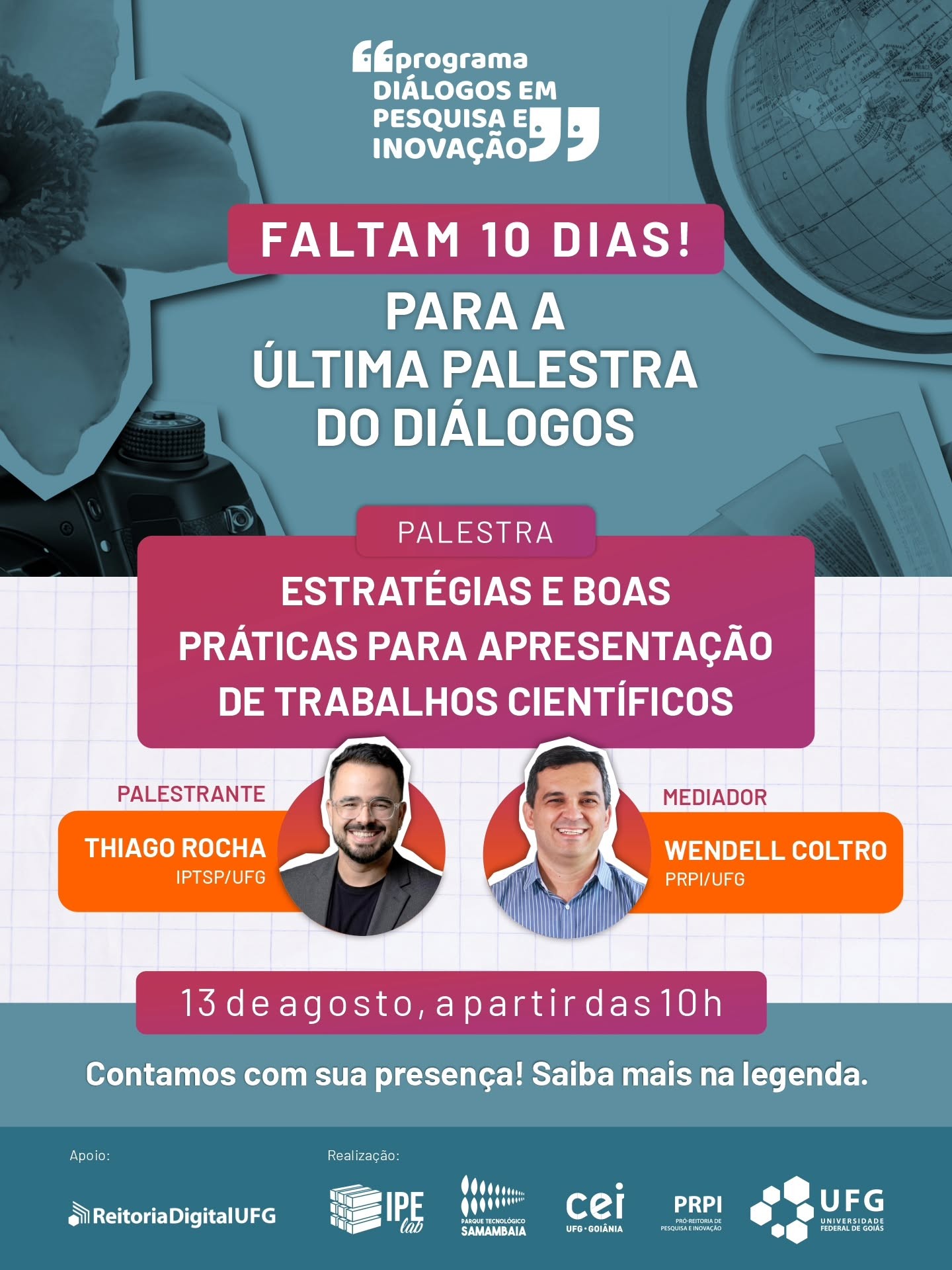 Imagem da publicação: Última palestra do Diálogos debate apresentação de trabalhos científicos