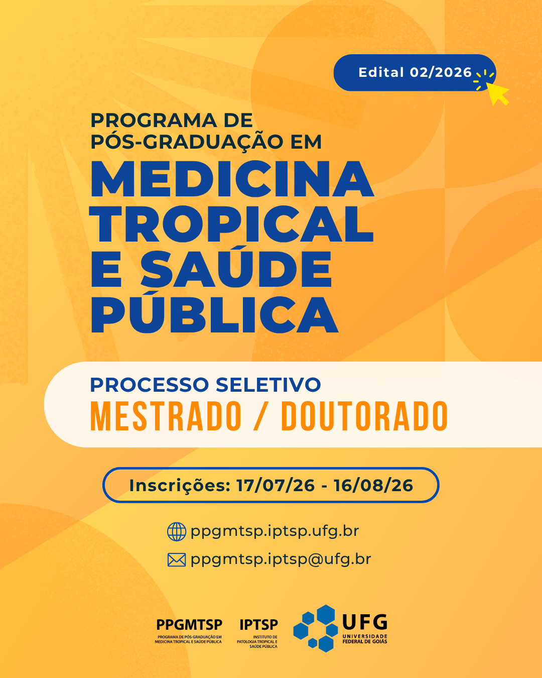Imagem da publicação: PPGMTSP abre inscrições para mestrado e doutorado até 16 de agosto