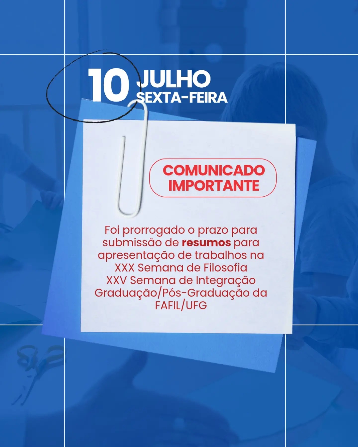 Imagem da publicação: XXX Semana de Filosofia / XXV Semana de Integração da FAFIL