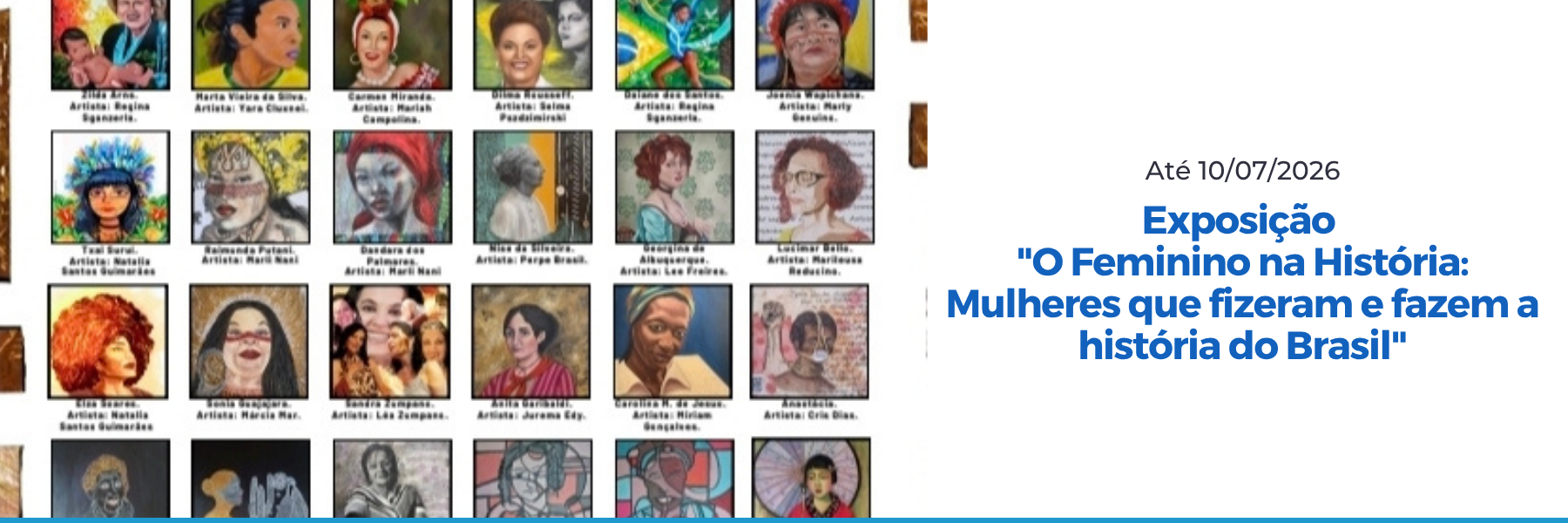 Imagem da publicação: 🎤 Exposição "O Feminino na História" na Biblioteca da UFG (até 10/07)