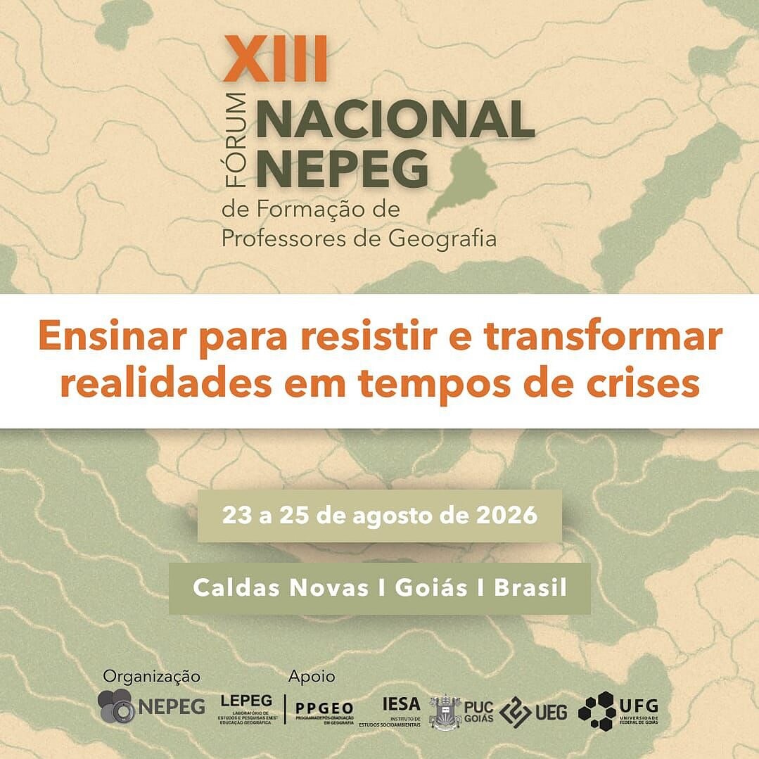 Imagem da publicação: XIII Fórum Nacional NEPEG de Formação de Professores de Geografia