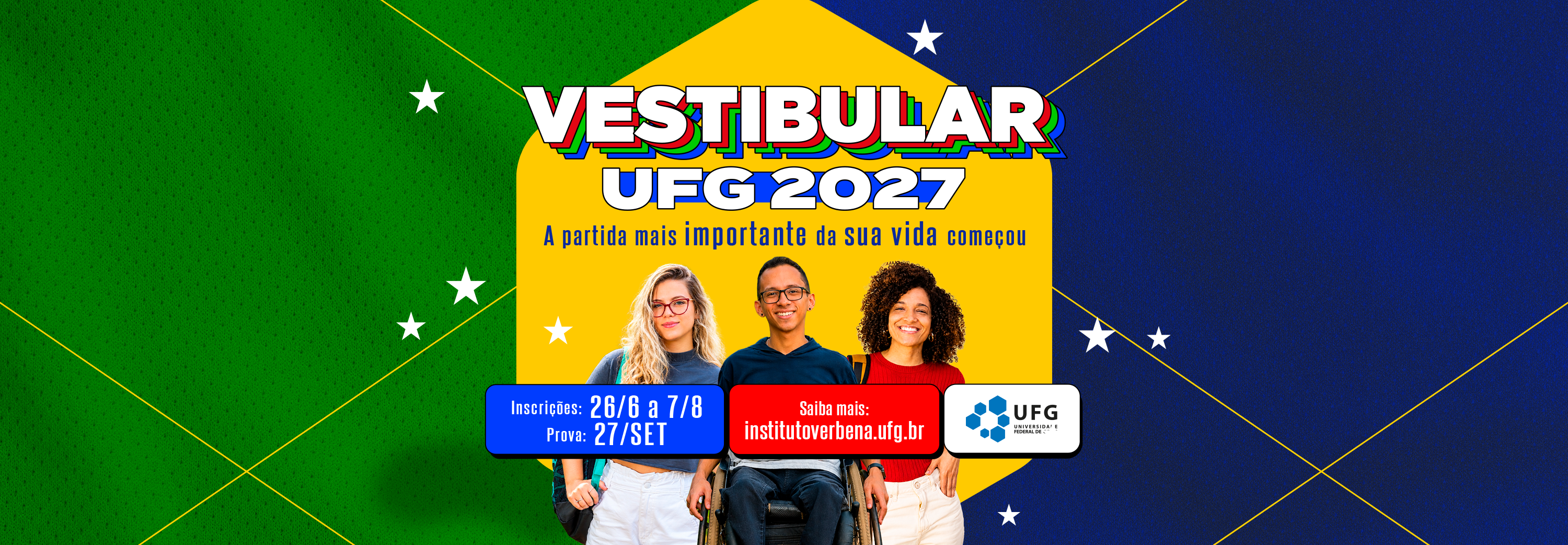Imagem da publicação: 🚨 Vestibular UFG 2027 — Inscrições de 26/06 a 07/08