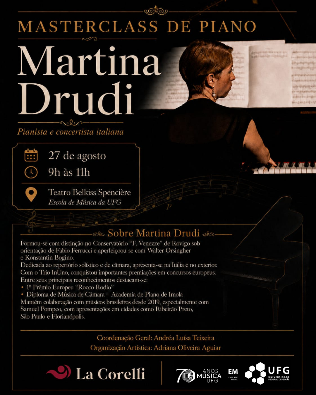 Imagem da publicação: Masterclass de Piano com Martina Drudi na Escola de Música da UFG