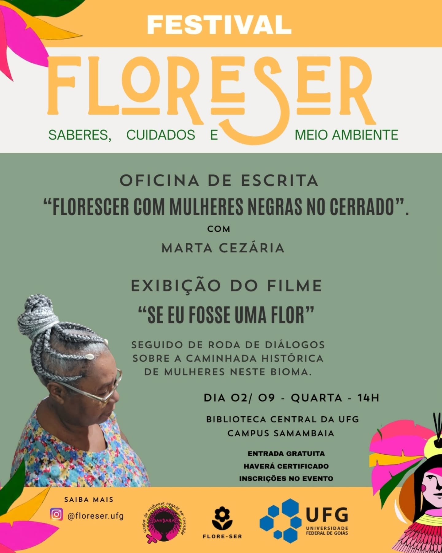 Imagem da publicação: 🌿 Festival FLORESER: mulheres negras e Cerrado em tarde de saberes