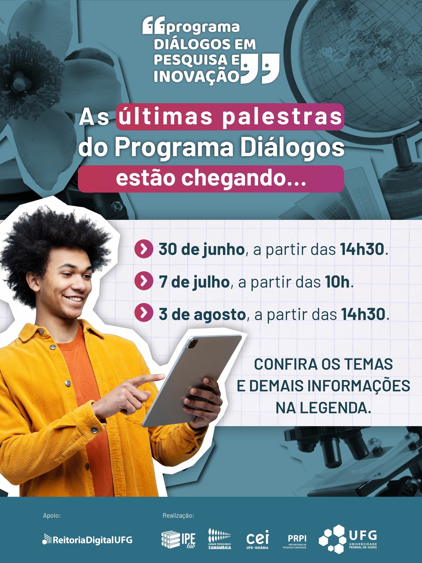 Imagem da publicação: Diálogos em Pesquisa e Inovação: última palestra do ciclo em 3 de agosto