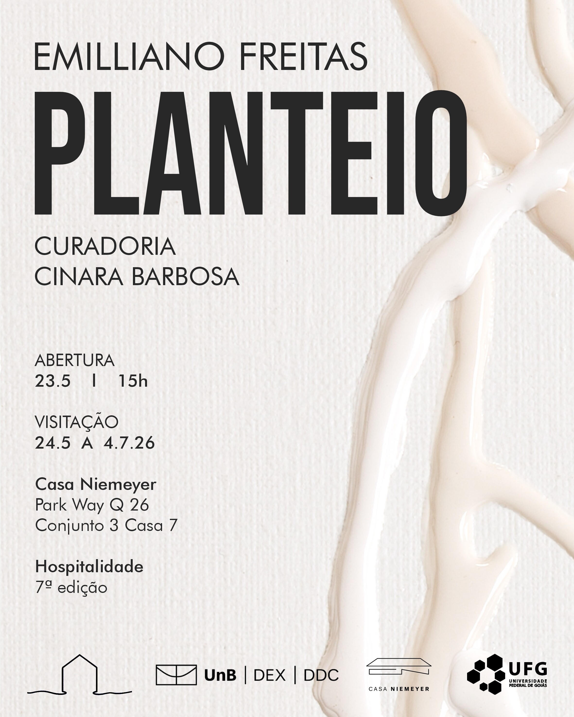 Imagem da publicação: 🎤 Exposição "Planteio", de Emilliano Freitas (Brasília, até 04/07)