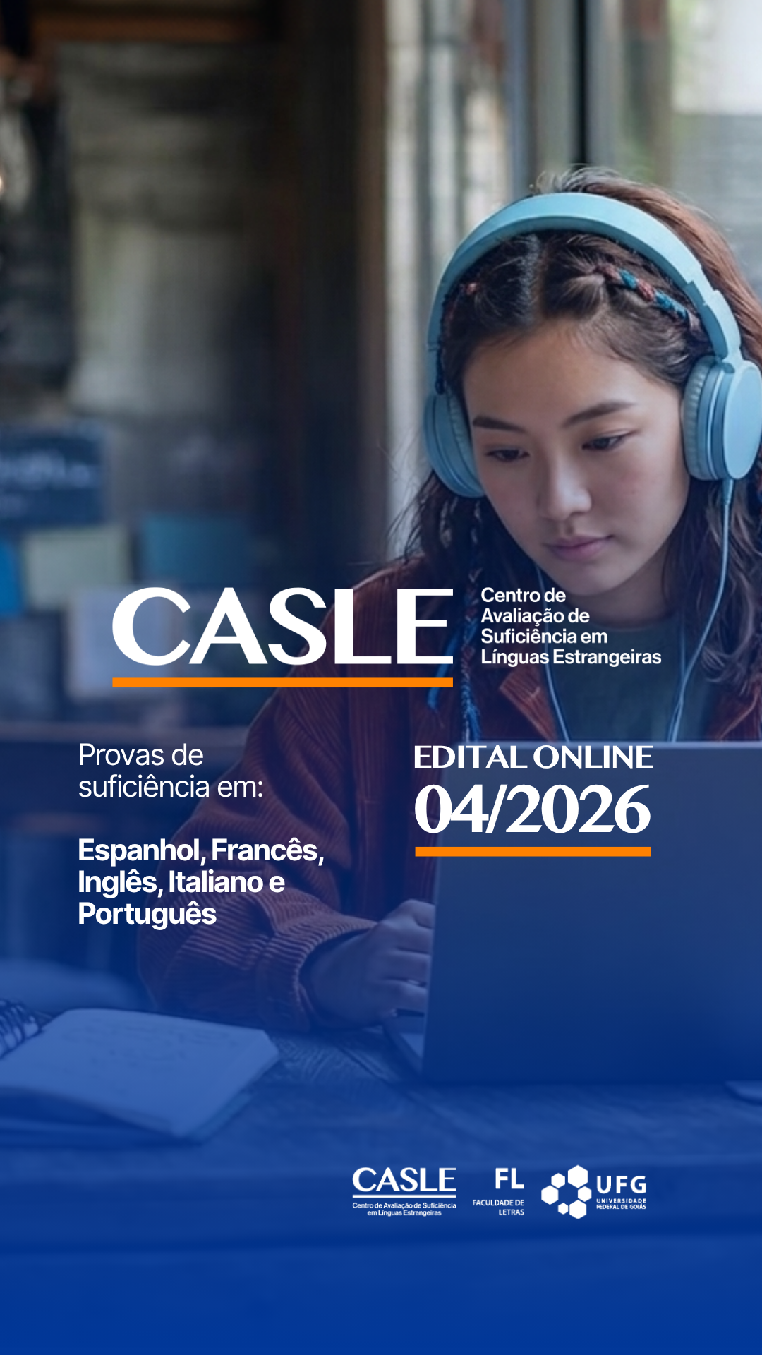 Imagem da publicação: CASLE abre inscrições para exames de suficiência em línguas estrangeiras