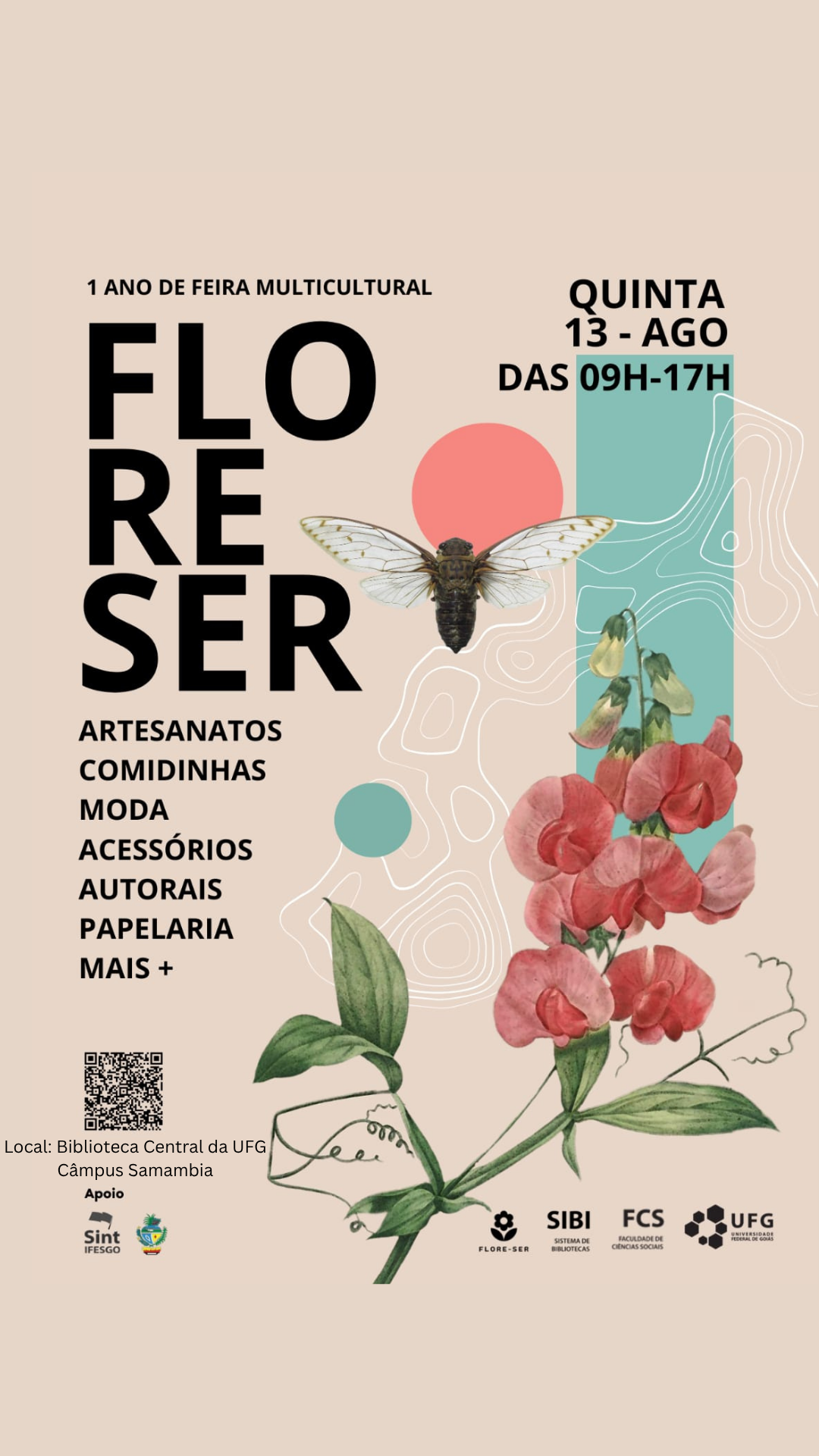 Imagem da publicação: Feira Multicultural Floreser acontece em 13 de agosto na Biblioteca Central