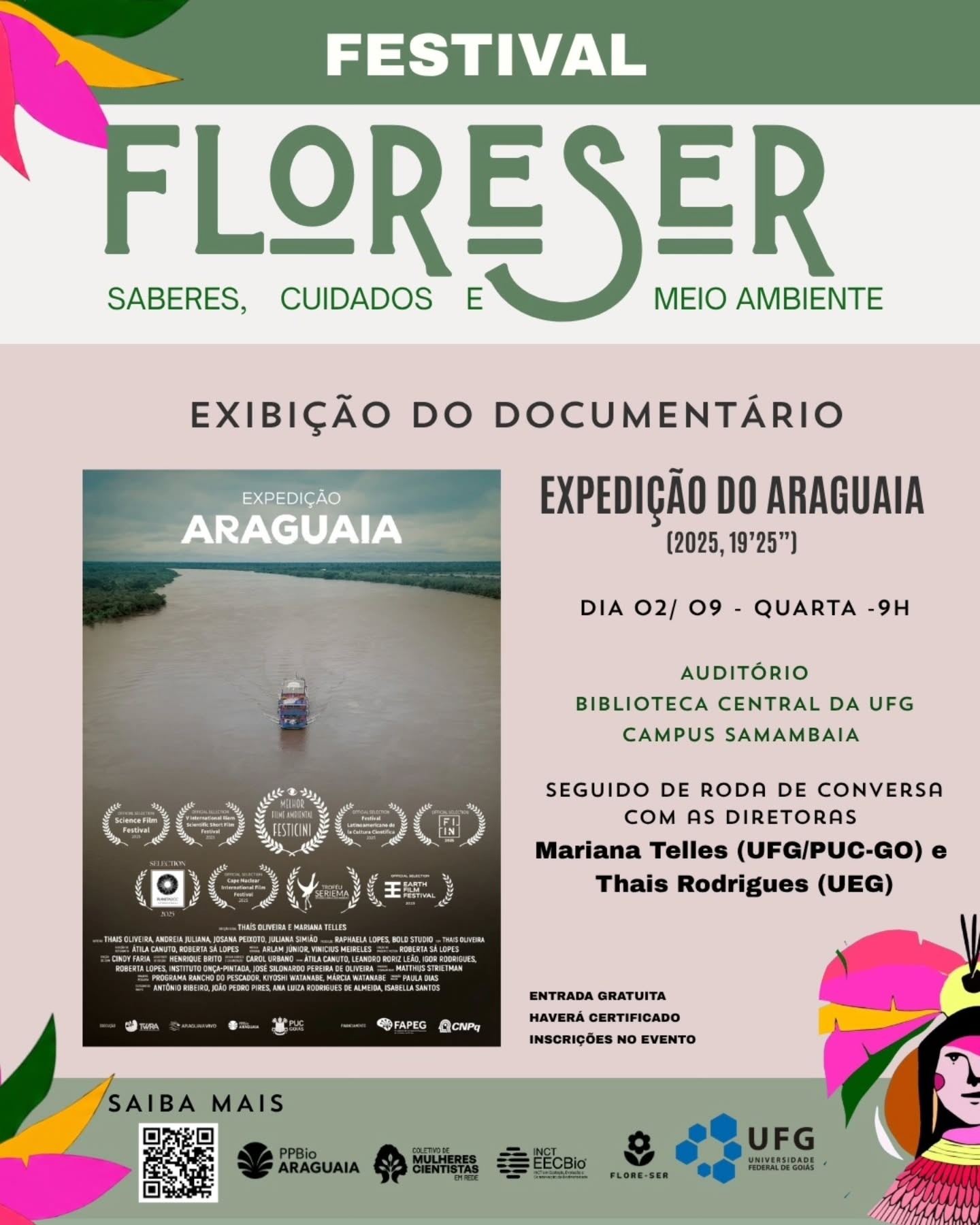 Imagem da publicação: Festival Flore-Ser: cinema, ciência e cultura sobre o Rio Araguaia